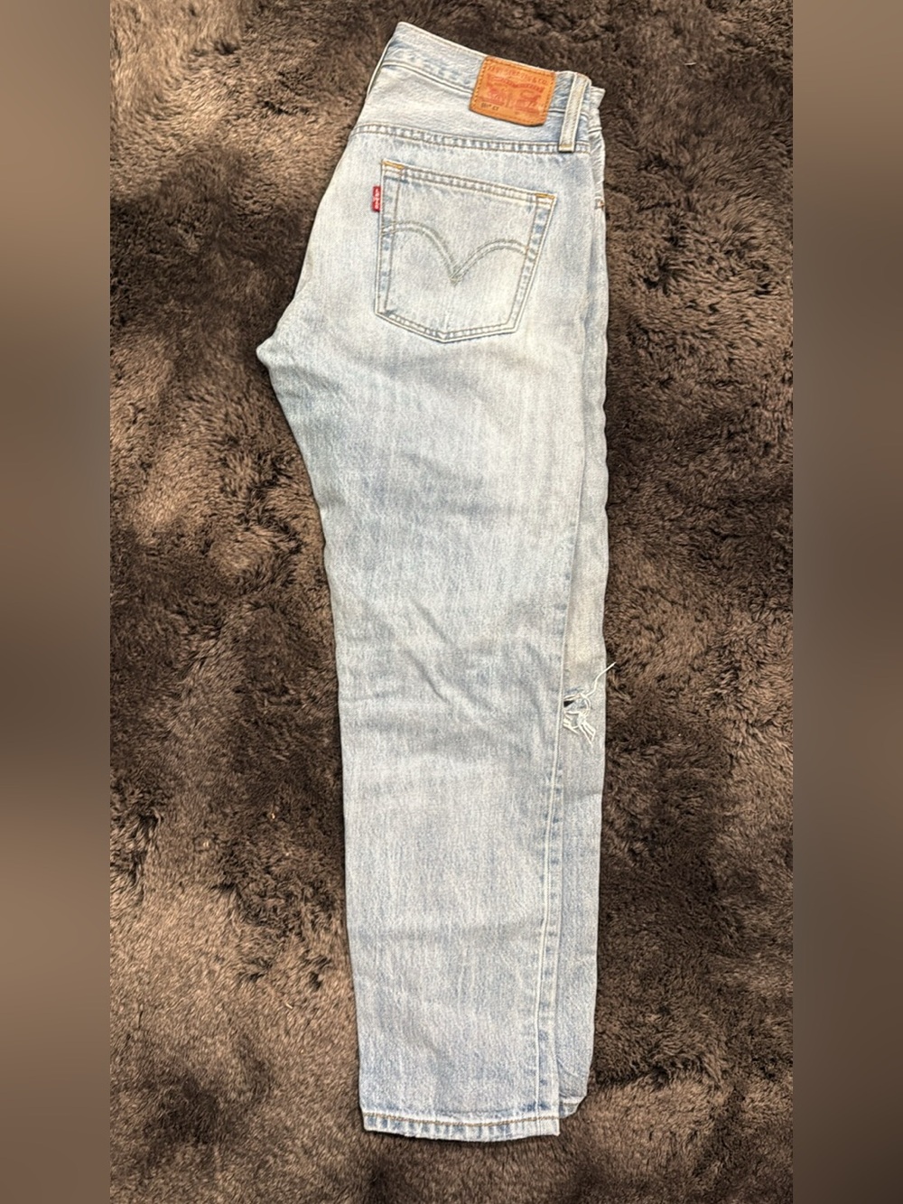 Levi's Women's Light Blue 501 CT Straight Jeans